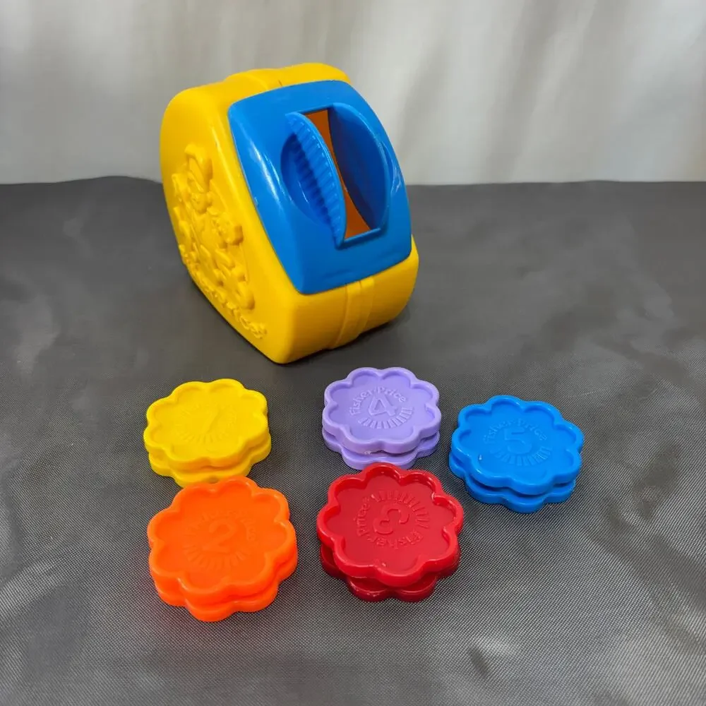 VTG Fisher Price Counting Cookie Jar #2218 Cookies 1-5 Only 10 Halves 1990